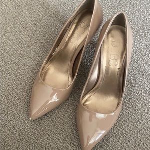 BCBG nude pumps
